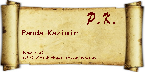 Panda Kazimir névjegykártya